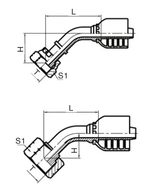 RW 45°ORFS 内螺纹平座