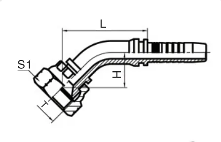 RW 45°JIC内螺纹74°锥座