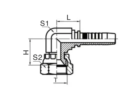 RW 90°JIC 紧凑型内螺纹 74° 锥座